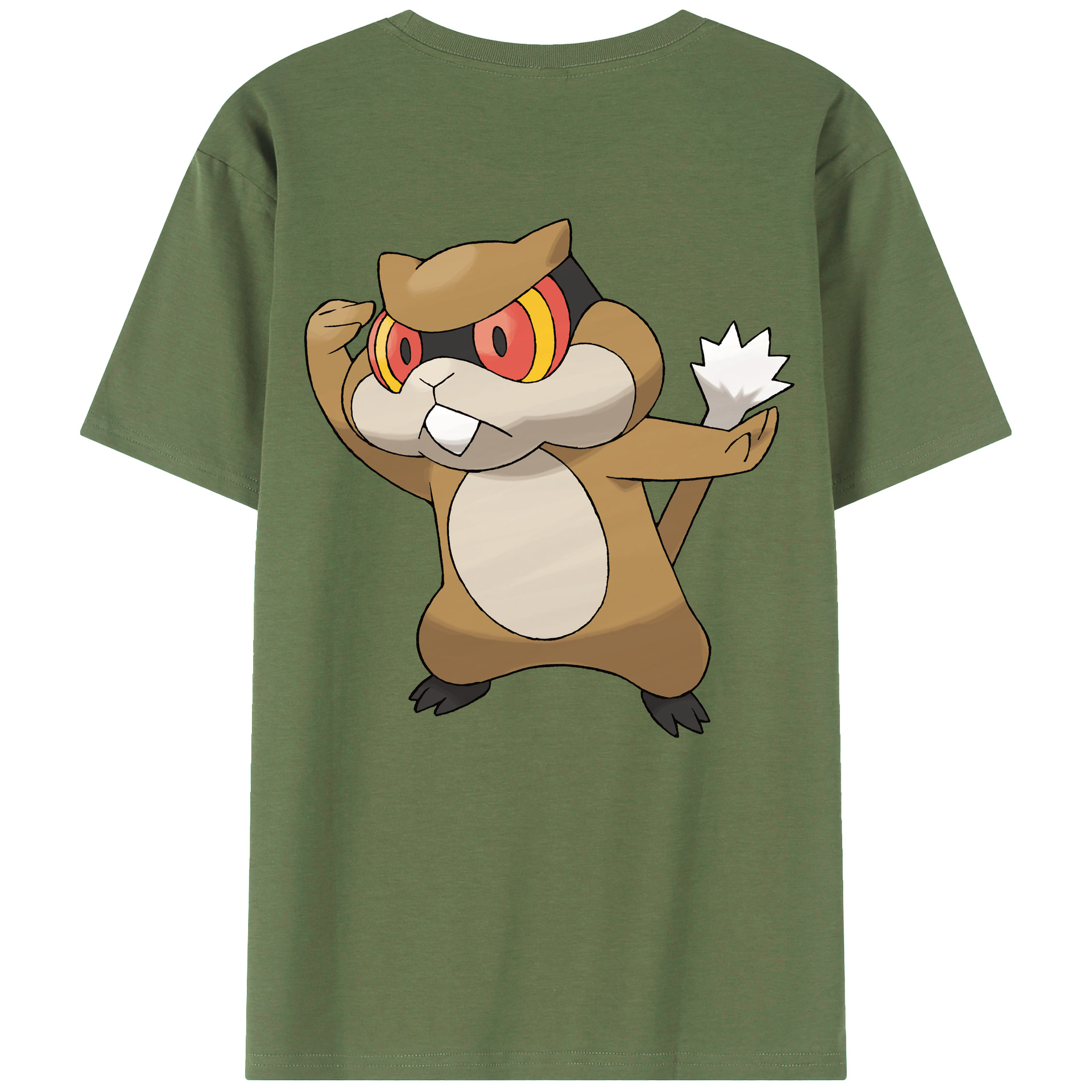 （画像用） ポケットモンスター Pokémon 綿100％ メンズ半袖Tシャツ（バックプリント） 通気性